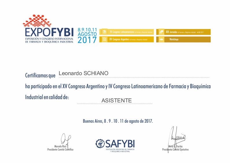 CONGRESO EXPOFYBI diploma